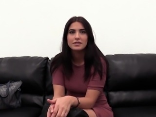 Adorable teen undresses and gets fucked by a casting agent