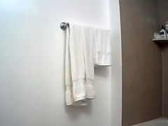 Amateur teens caught naked on hidden shower spy camera