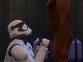 Sims 4 Finn from Star Wars fucks a Storm Trooper
