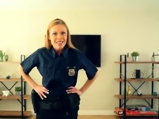 My Step Mom is a Cop and Handcuffed me to look at my Dick