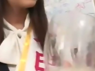 Real asian teen drink cum from a glass in reality groupsex