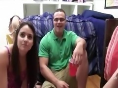 Hot babes fuck in their college room