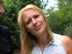 Cute blonde Joyce gets anal fucked