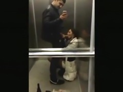 Teen Sucks Cock In An Elevator