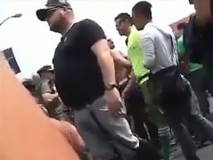 Stroking Cock In Public