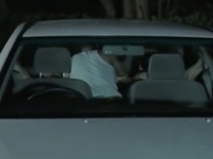 Mature asian couple fucking in the car