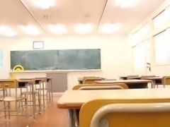 Japanese AV Model gets doggy at school