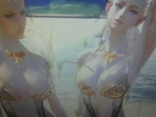 Two busty high elves dance for cum!