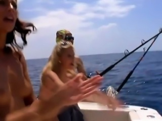 Babes snowboarding and deep sea fishing while all naked