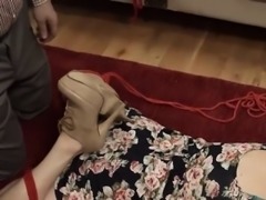 stunning BDSM toilet slut fucked anally hard