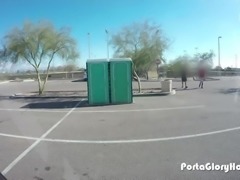 Porta Gloryhole Chubby slut in public GH