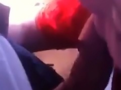 British slag filmed on mobile phone sucking dick