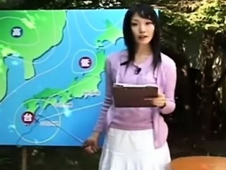Cumming On Japanese News Girls