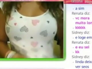 Pretty girl shows her tits and ass to me during a webcam chat