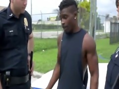 Two slutty cops get banged by black stud in truck
