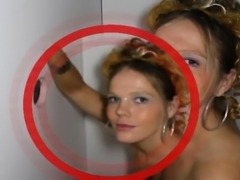 Blonde Amateur Blowjob And Taking Facial Through Glory Hole
