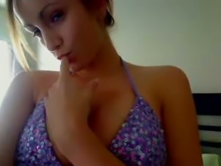 Playful gf with amazing boobs sends me teasing video in sexy bikini