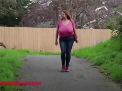 She lets them bounce as she walks home